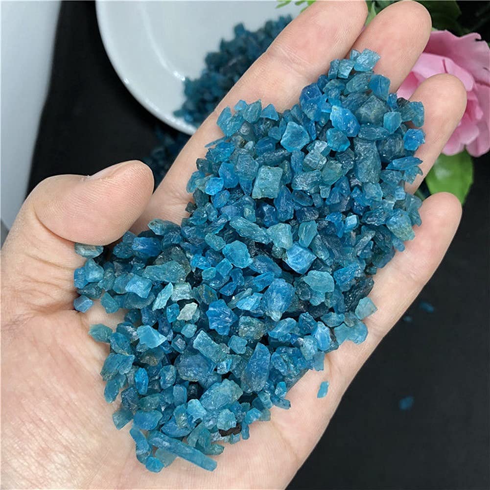 Amazon｜美しい天然水晶石 50g 天然ブルーアパタイト 宝石 小原石 標本 
