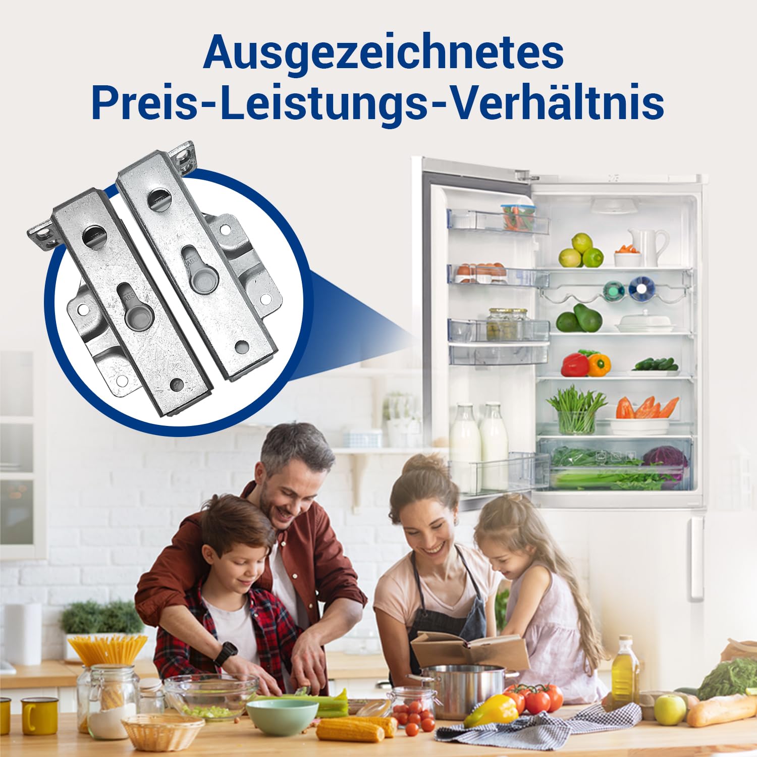 VIOKS Set di cerniere per porta superiore + inferiore di ricambio per Whirlpоol Bauknеcht Ignis 481231018626 488000636779 Indesit Hotpoint C00312450 Cerniera per porta del frigorifero con kit di