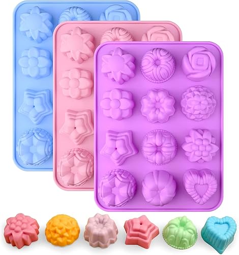 Miniatura 14 de Sakolla Paquete de 2 moldes cuadrados de silicona para dulces, antiadherentes de 126 cavidades para chocolate, caramelo duro, gomitas, cubitos