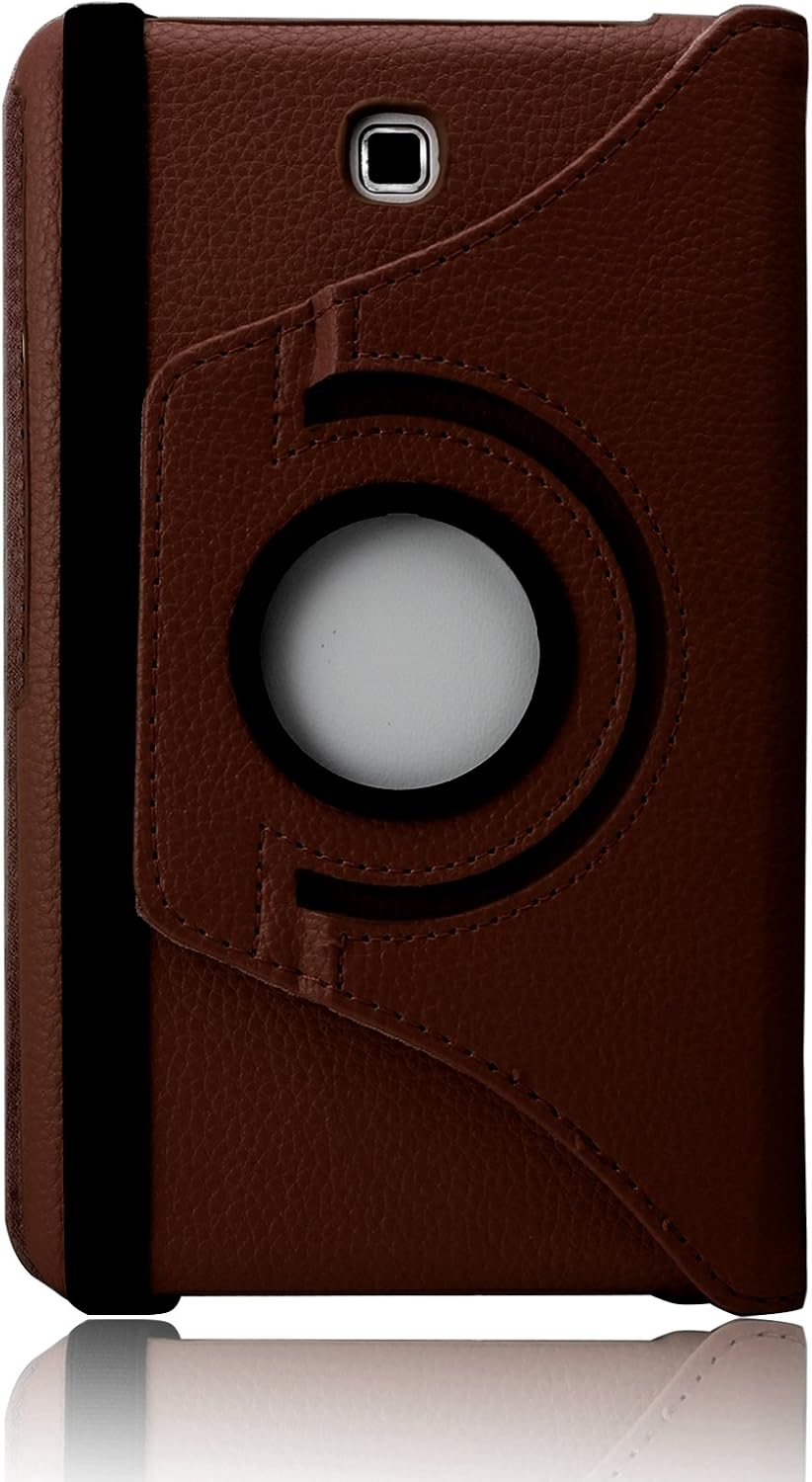Infiland Samsung Galaxy Tab 4 7.0 Case, PU Leather 360° Rotating Stand Case Cover for Samsung Galaxy Tab 4 7-Inch/Galaxy Tab 4 Nook 7.0 (Galaxy Tab 4 7.0, Brown)