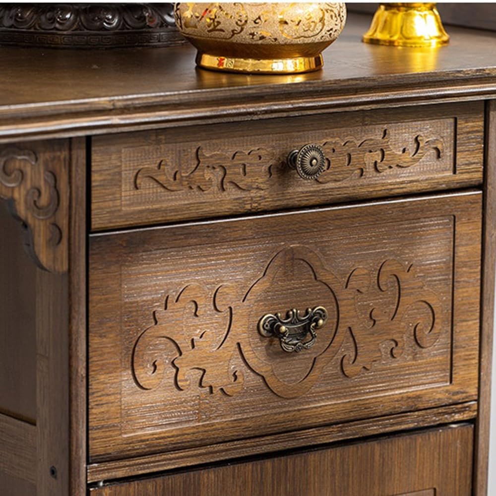 Mobiletto Consolle da altare in legno massello for casa tradizionale | Espositore(Red,Piccolo)
