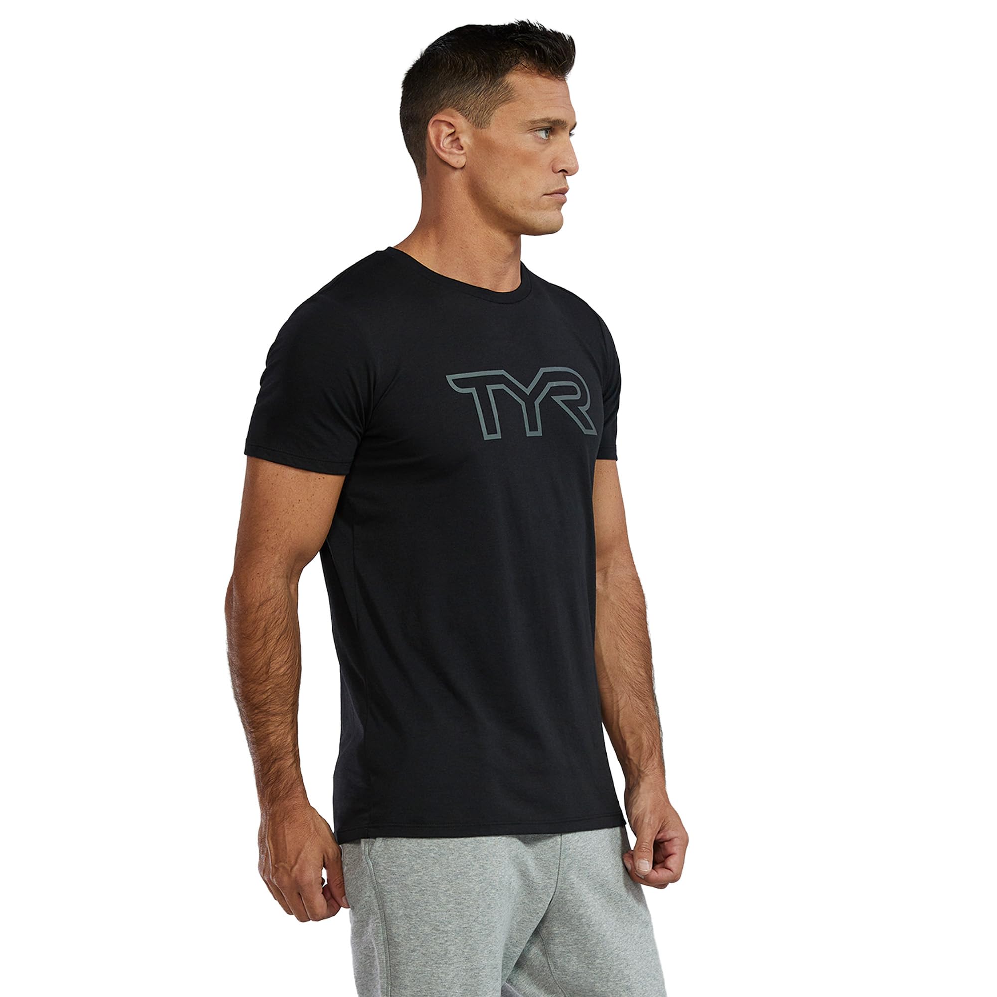TYR Ultrasoft lekka koszulka z krótkim rękawem z dużym logo Tech