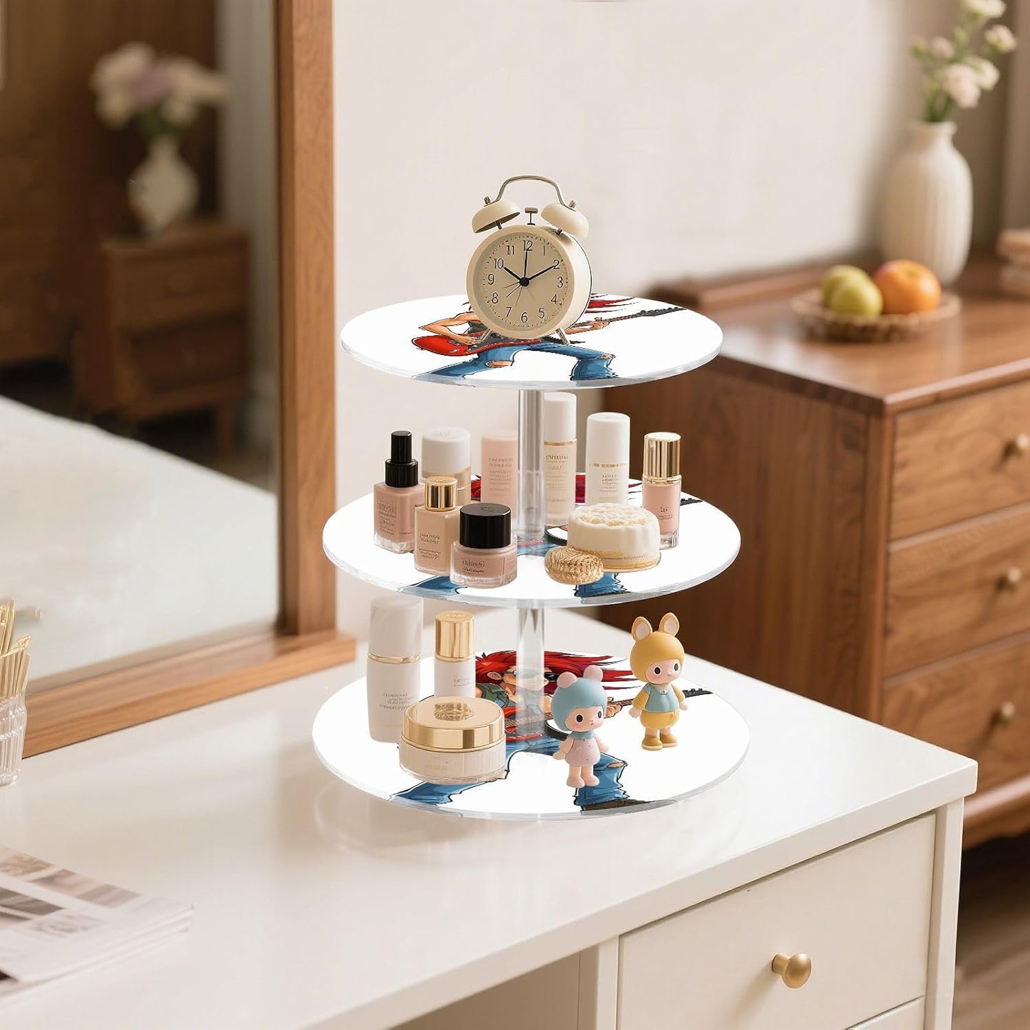 Heavy Metal Rock Boy 3 Tier Acrylic Cupcake Stand, Cupcake Stand for 34 Cupcakes for Weddings,Christmas,Holidays,Parties,Birthday,Printed Cupcake Tower 23102292