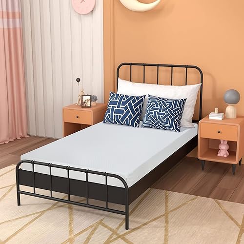 Miniatura 1 de Colchón tamaño individual, 5681012 pulgadas, colchón de espuma viscoelástica de firmeza media para un sueño fresco y alivio de presión, colchón de