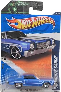 Hot Wheels 2011 Muscle Mania Blue '70 Monte Carlo 6/10 Green Lantern Card