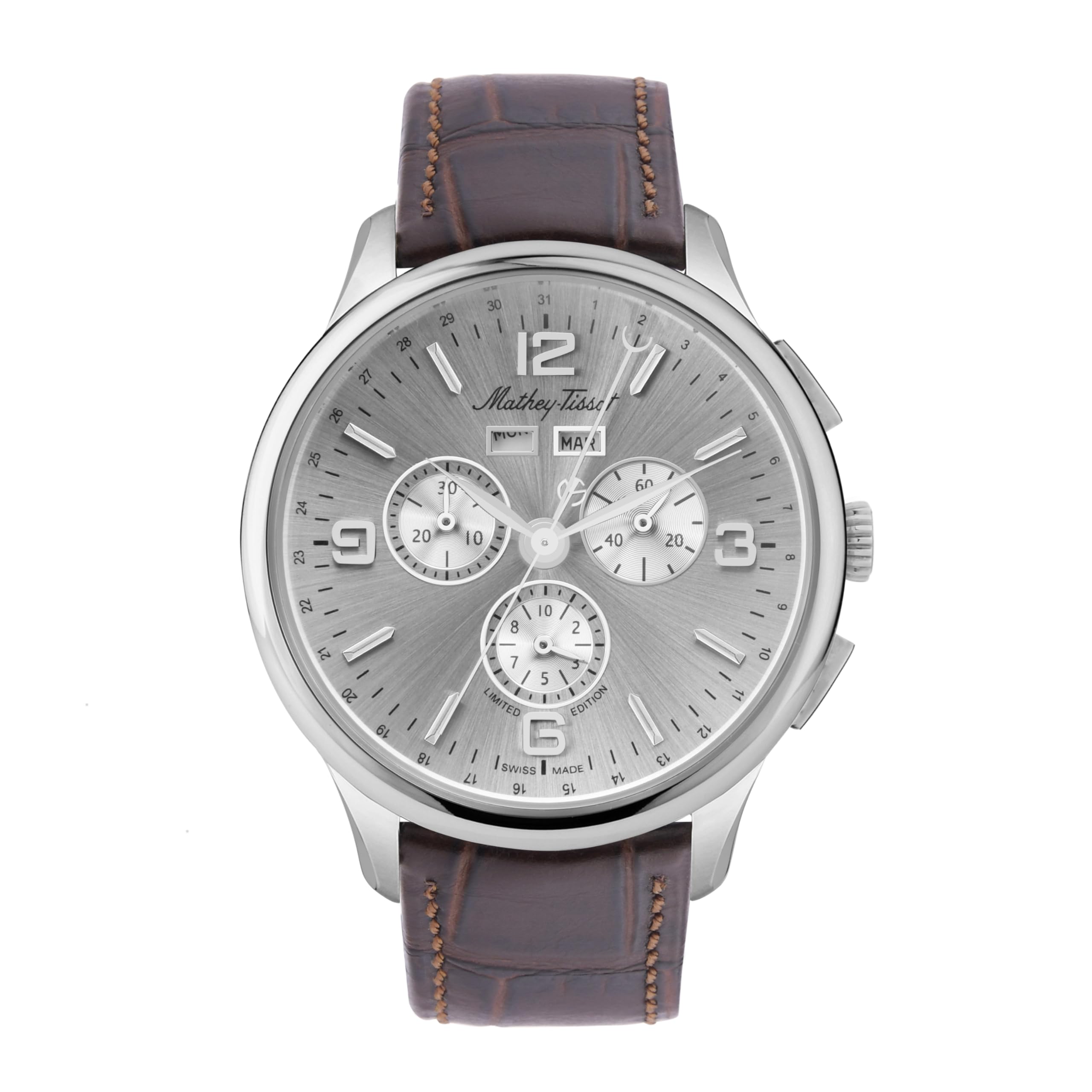 Mathey-Tissot Leather Analog Silver Dial Men Watch-H1886Chsa, Brown Band (B0CYGQ4XGX) Amazon Price History, Amazon Price Tracker