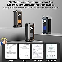 Vista 9 de OlarHike Inflador de neumáticos inalámbrico, compresor de aire portátil, 150 PSI de doble potencia, bomba de aire automática de 5400 mAh