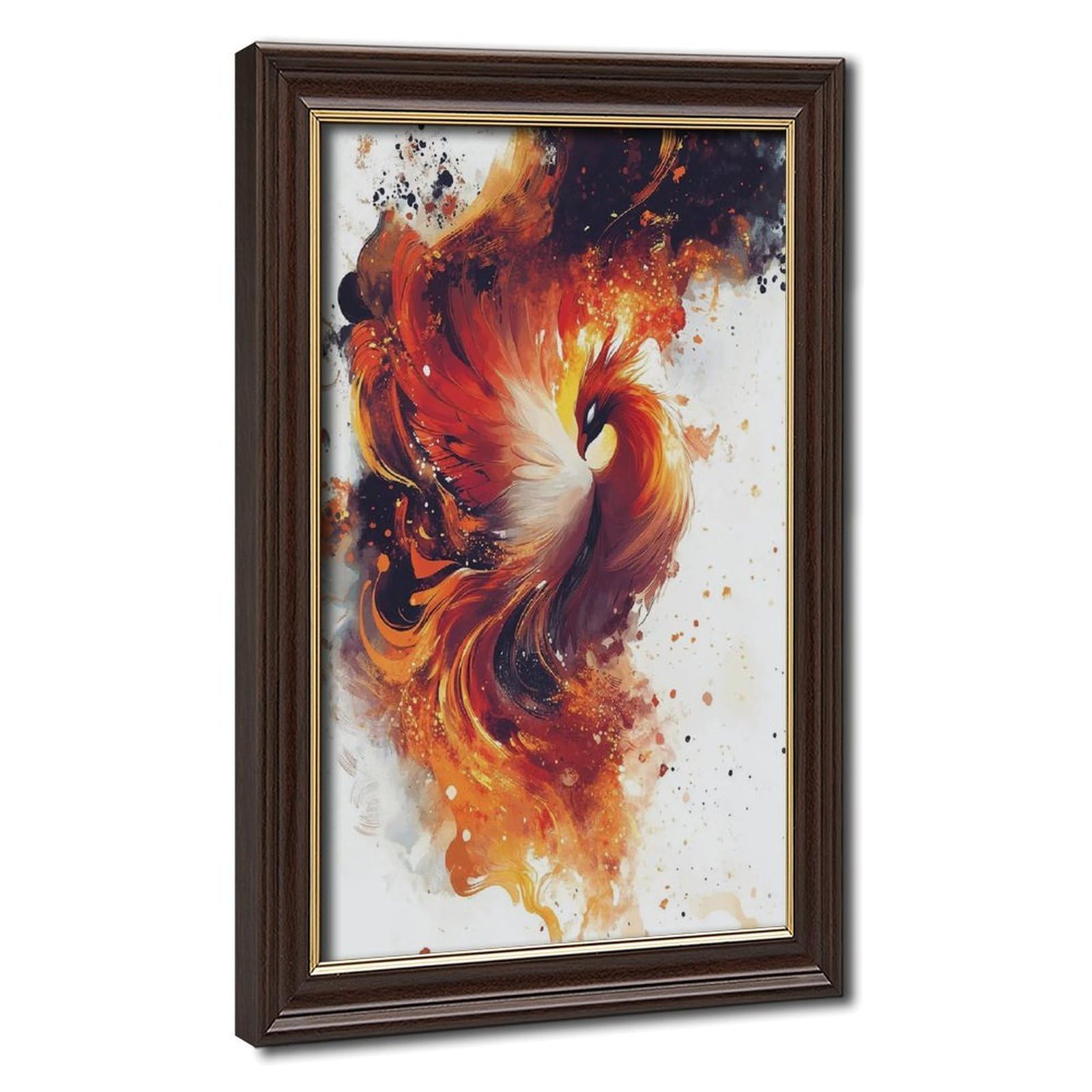 Bareronor Fire Phoenix Poster Canvas Poster Bedroom Decor Landscape Office Room Decor Gift 24" L X 36" W