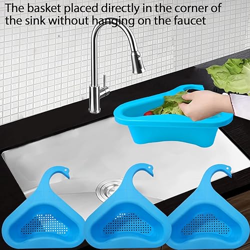 Miniatura 6 de YouOKLight Cesta de drenaje para fregadero de cocina, cesta de drenaje para fregadero de cocina. Escurridor multifuncional, coladores de fregadero