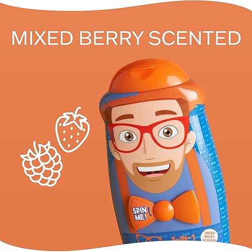 Miniatura 6 de Blippi Taste Beauty - Jabón corporal 3 en 1 para niños, champú y acondicionador, 14 onzas, aroma a bayas mixtas