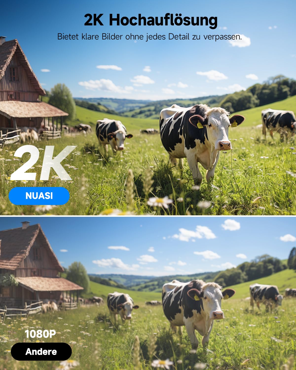4G LTE Überwachungskamera Aussen mit SIM Karte Ohne WLAN Solar