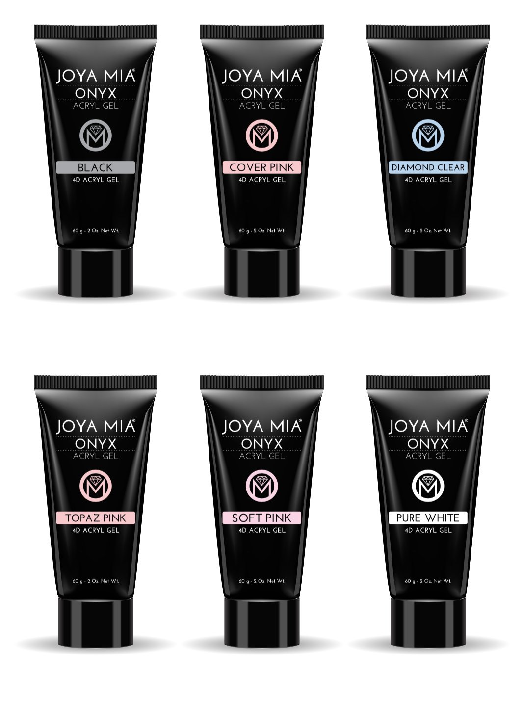 JOYA MIA ONYX Acryl Gel System Hard Gel Builder Gel available in 6 colors (ALL Colors Set)