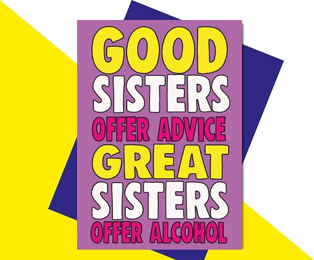 Sister Birthday Card Funny C610