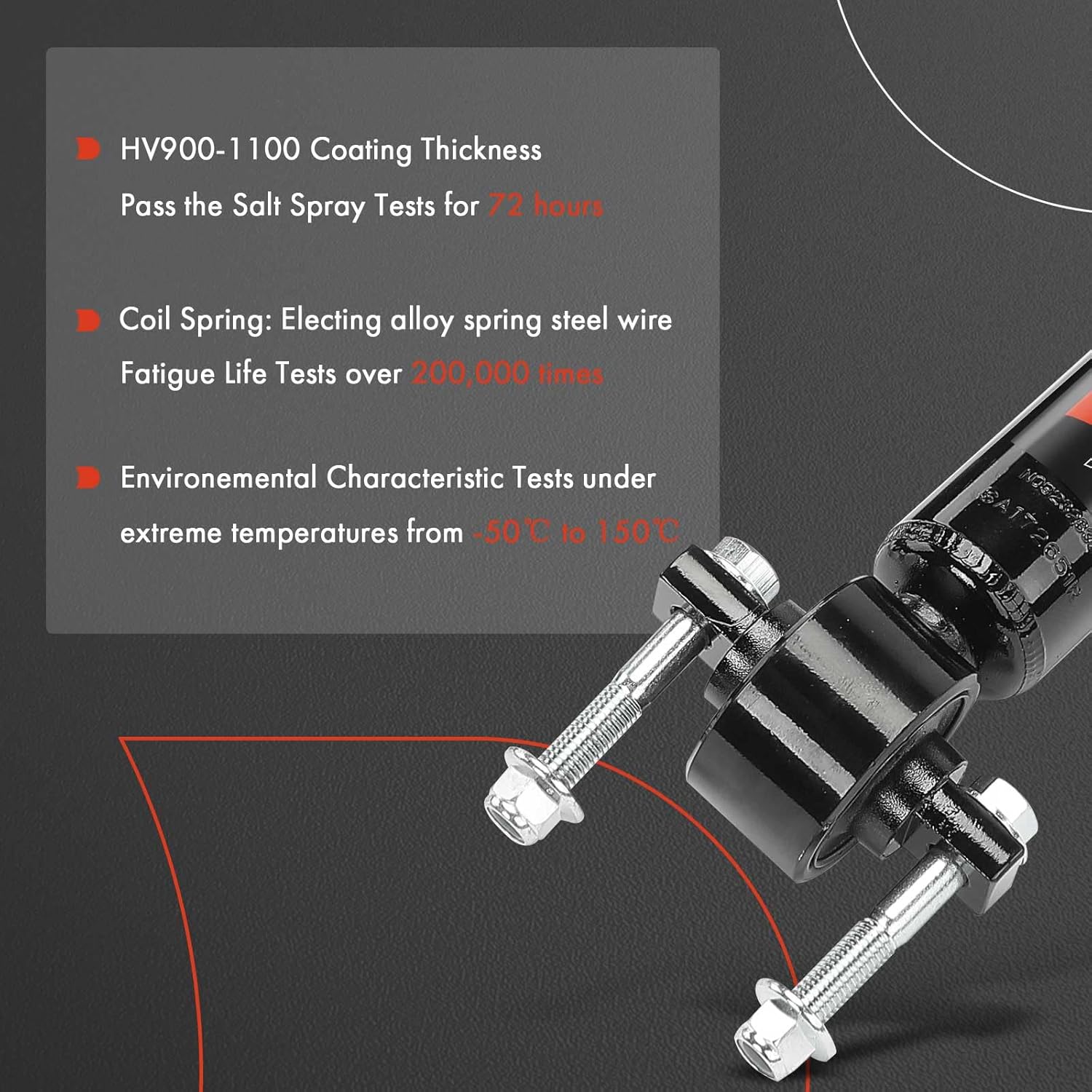 A-Premium Front Struts Compatible with Ford F-150 2014 [3.7L RWD] - 2x Replacement Suspension Complete Strut Assembly Shock with Coil Spring