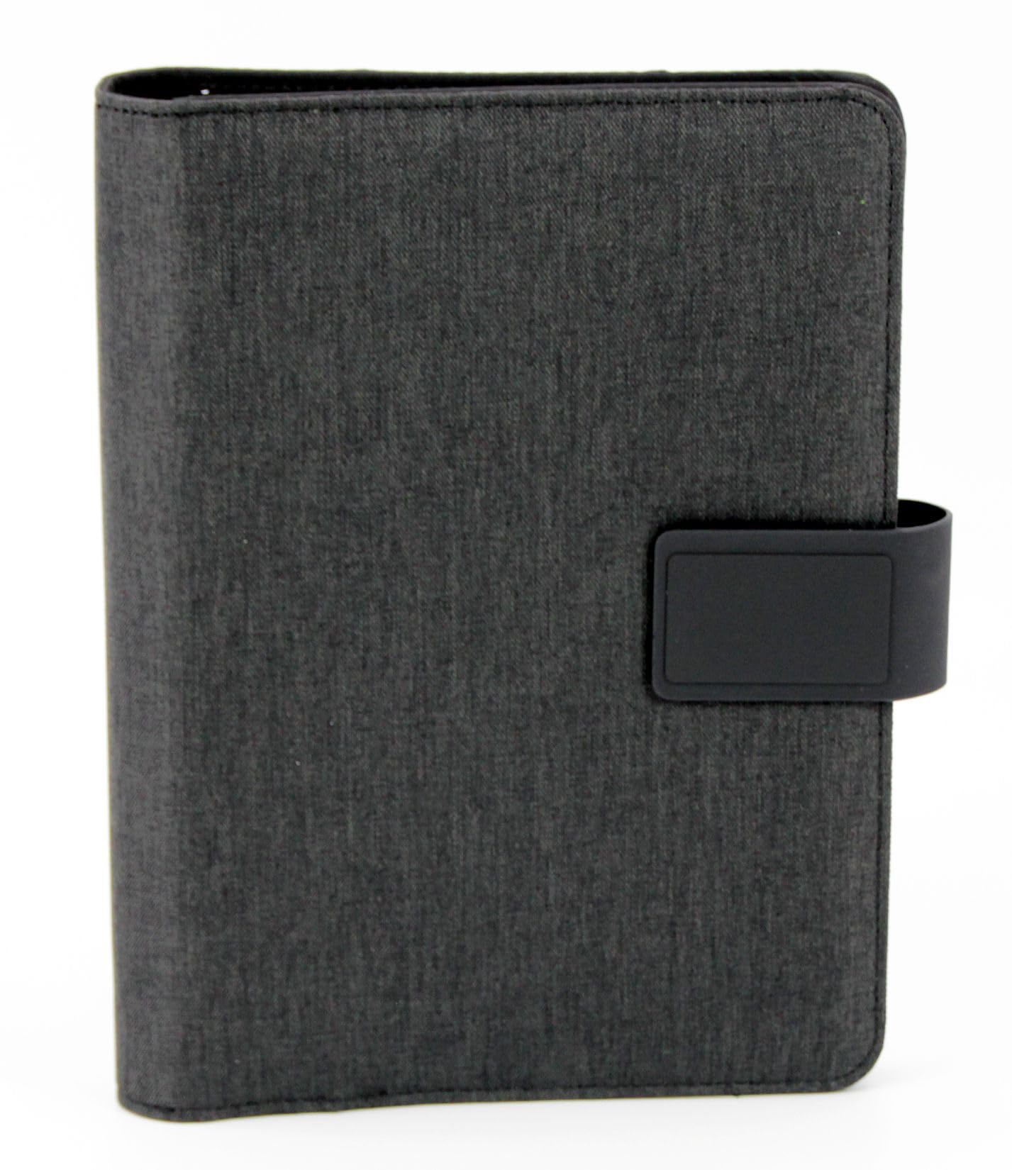 15300 Systemplaner A5 RPET LOMBOK, Schreibmappe aus recyceltem PET, Kalender, Planer, 6-sprachig, Magnetverschluss, Stiftschlaufen, Visitenkartenfächer, ca. 18 x 24 x 3,5 cm, grau