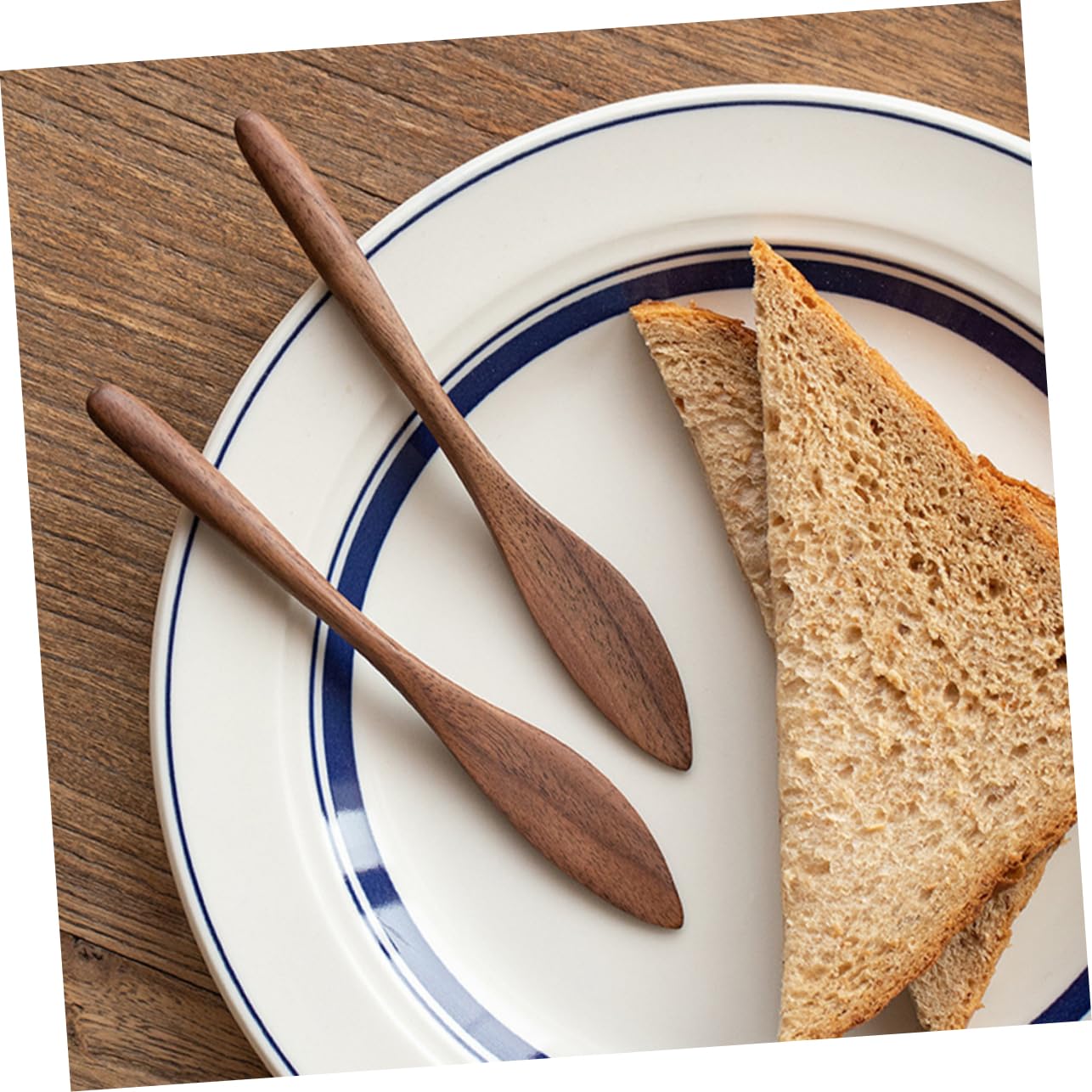 Garneck 2pcs Wood Household Butter Spatula Convenient Butter Spatula Butter Accessories Bakery Cheese Spreader