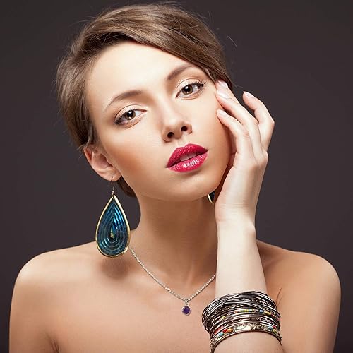 Miniatura 4 de Hicarer 40 dijes de cristal cúbicos surtidos con piedra natal de cristal, colgantes hechos a mano con 200 anillos abiertos para hacer joyas,