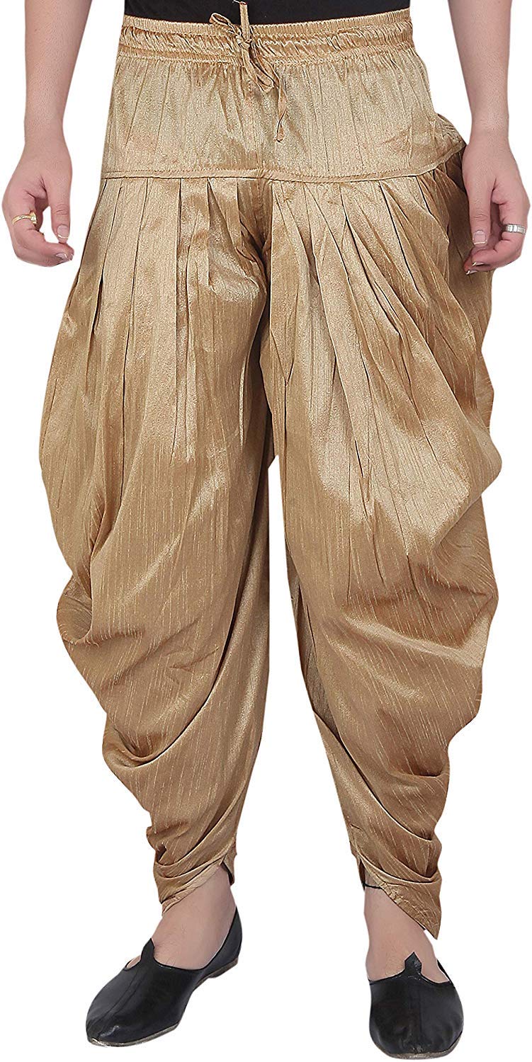 D KINGS Mens Cotton Silk Patiala/Peshavri/Dhoti for MEN FREE SIZE-picture-34