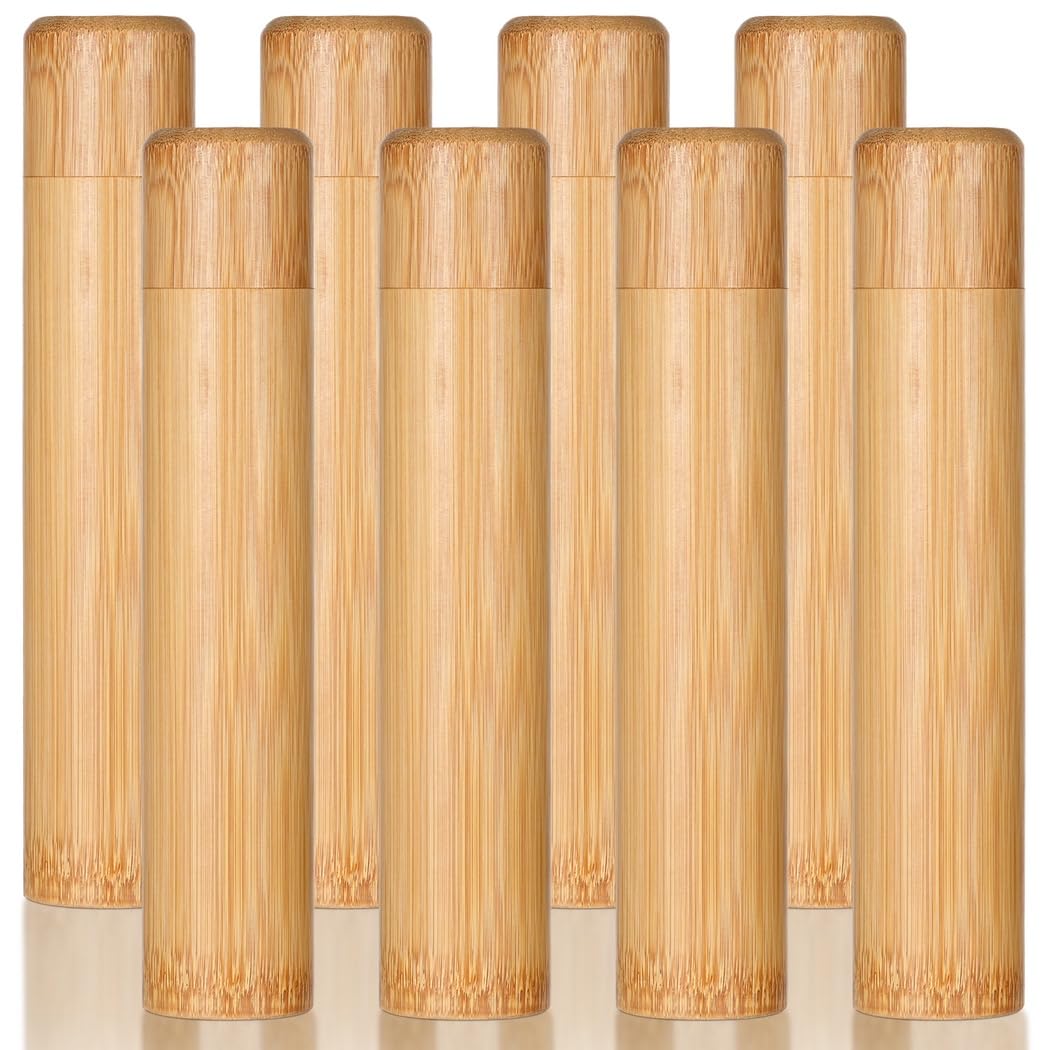 Bamboo Scattering Urn Set, 8 PCS Small Bamboo Scattering Urns for Human Ashes, Cremation Ashes Tube Urns for Dog Cat Pet Ashes, Scattering Your Loved One’s Ashes in Your Favorite Place