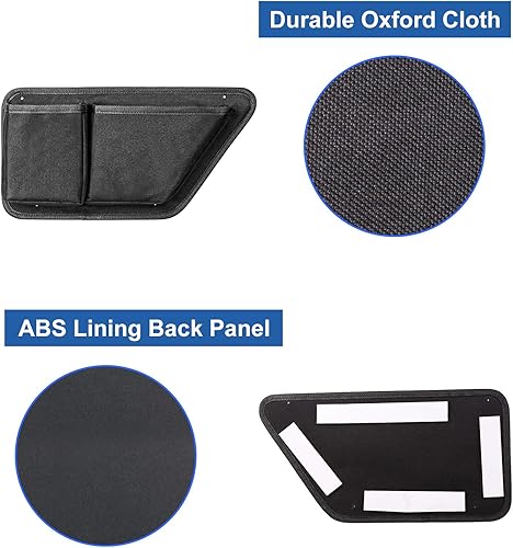 Miniatura 6 de CALBEAU Caja de bolsillos de almacenamiento para puerta delantera, 2 bolsillos de almacenamiento para puerta para Jeep Wrangler JK JKU 2011-2018,