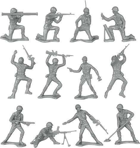 Vista 55 de TimMee - Figuras de soldado de juguete de plástico para hombre, 48 piezas, hechas en Estados Unidos Amarillo