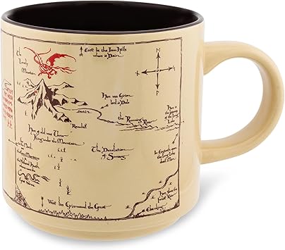 The Hobbit The Shire Map Ceramic Mug | Coffee Cup For Espresso, Tea, Cocoa | Holds 13 Ounces