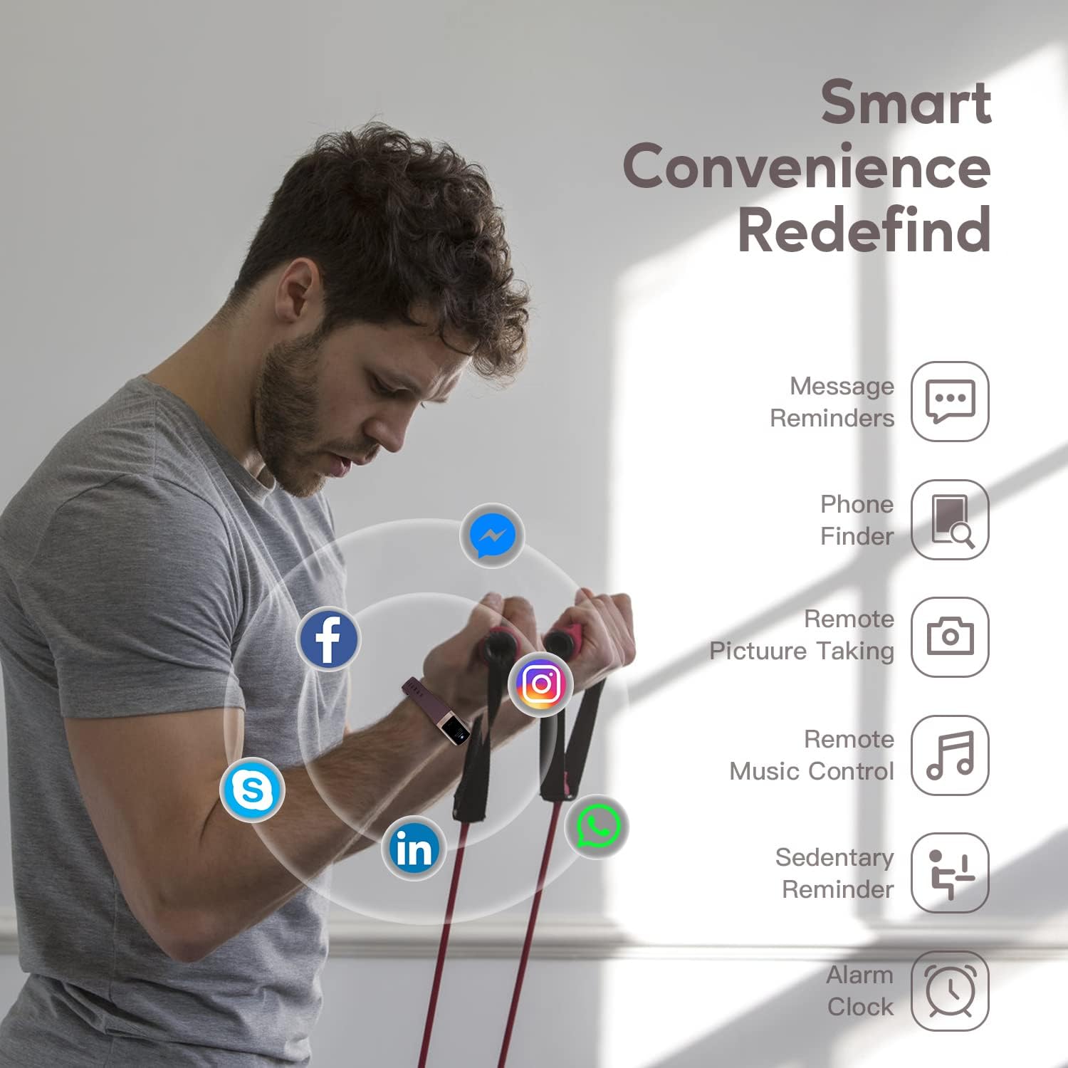 IMFRCHCS Fitness Tracker Activity Tracker with 1.1" AMOLED Color Display Smart Watch, 24/7Heart Rate Monitor, Indoor Outdoor Tracking, Sleep Monitor, 5 ATM Waterproof Step Counter Watch for Women Men