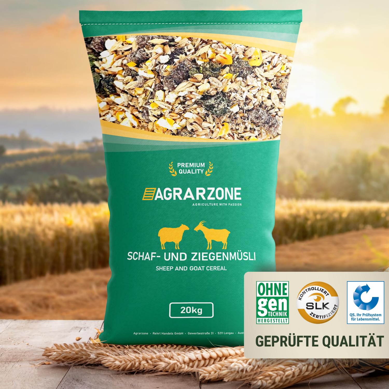 Agrarzone Schaffutter Ziegenfutter Müsli 20 kg Schafe Ziegen Lämmer | Kraftfutter, Lämmer, Gentechnikfrei, staubfrei, Österreich