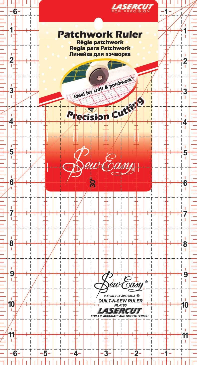 Tacony Corporation SewEasy Patchwork Quilt Ruler, 12" by 6.5"