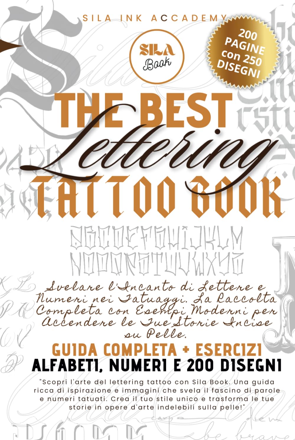 Livre tatouage lettrage pour dessiner vos projets de texte à la maison