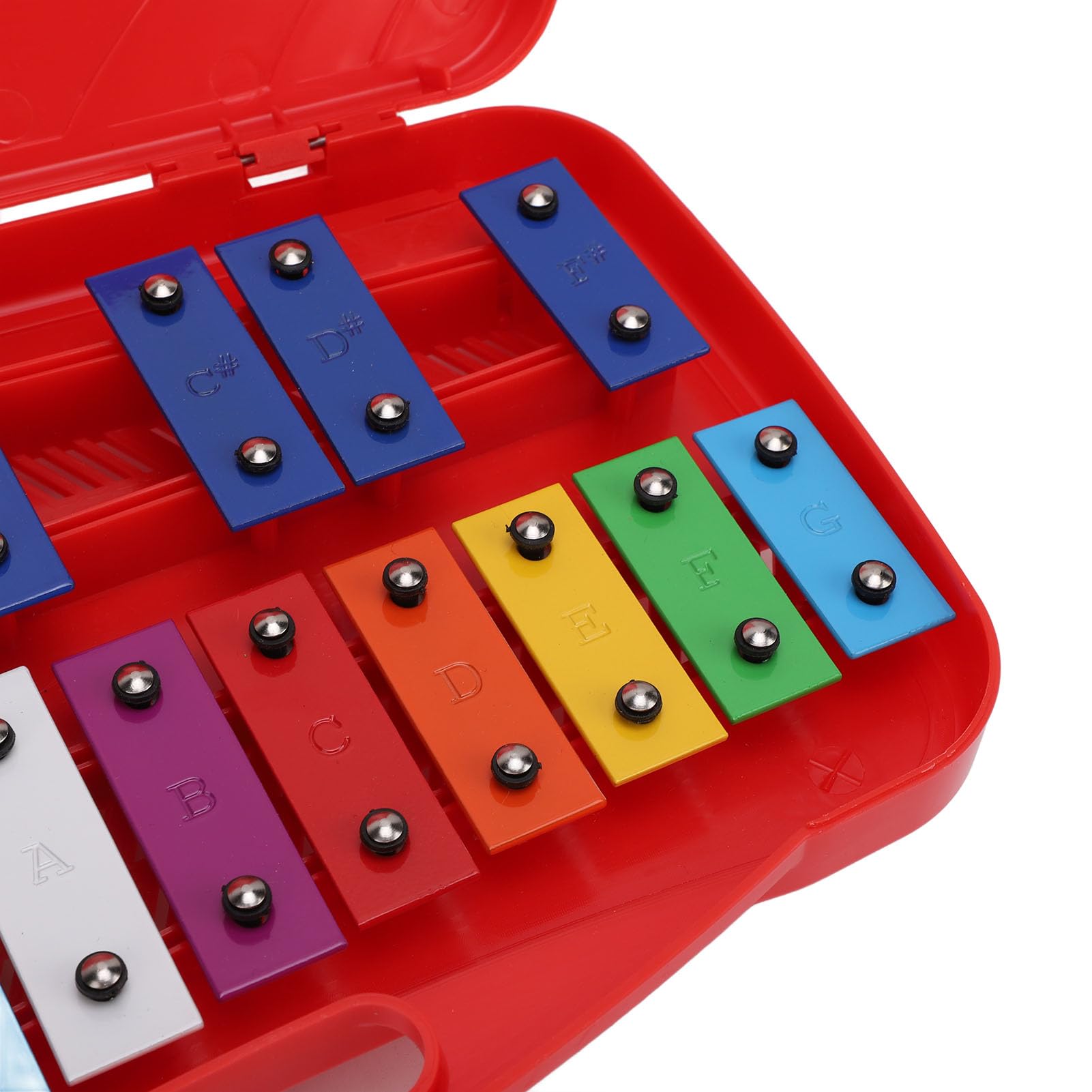 Xilofono 25 Note Tasti Metallici Colorati in Alluminio Insegnamento Musicale Strumento Xilofono Professionale
