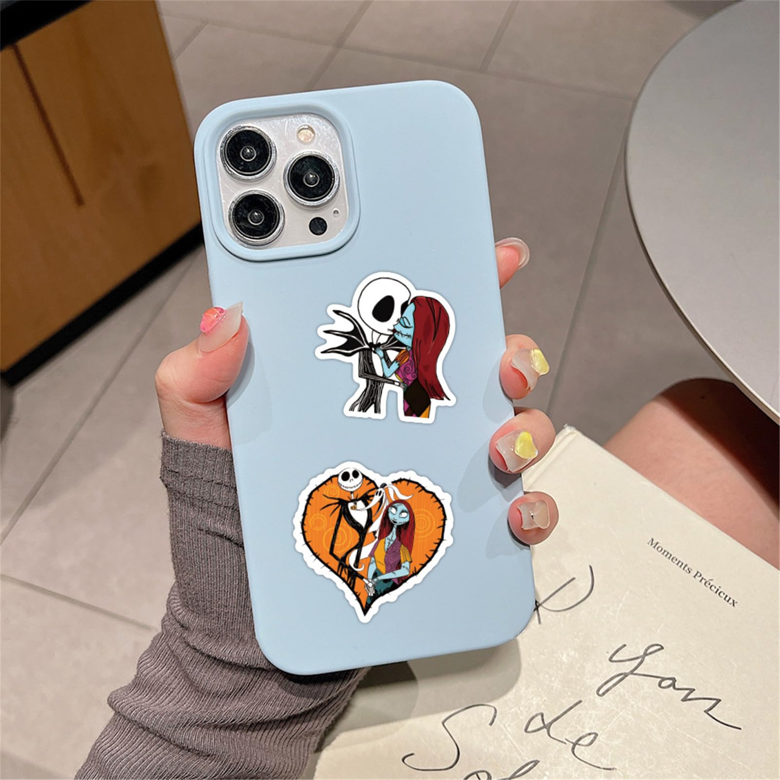 60Pcs The Nightmare Before Christmas Stickers for Kids Stickers Cute Gifts for Girls Boys Halloween Sticker for Kids Waterbottle Laptop Guitar Classroom Prizes for Elementary Students (Nightmare)