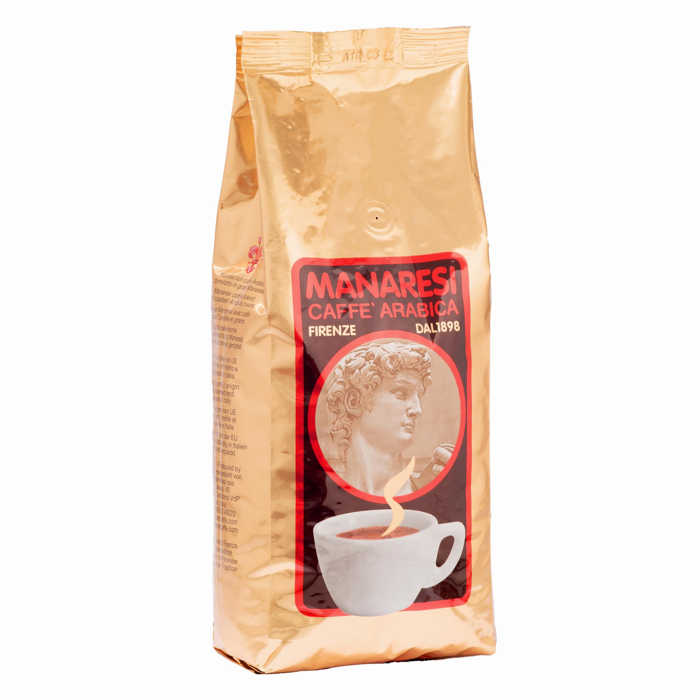 Manaresi - Kaffeeauswahl ORO in Bohnen | Packung box (4er x 1 kg) | Arabica 90% Robusta 10%