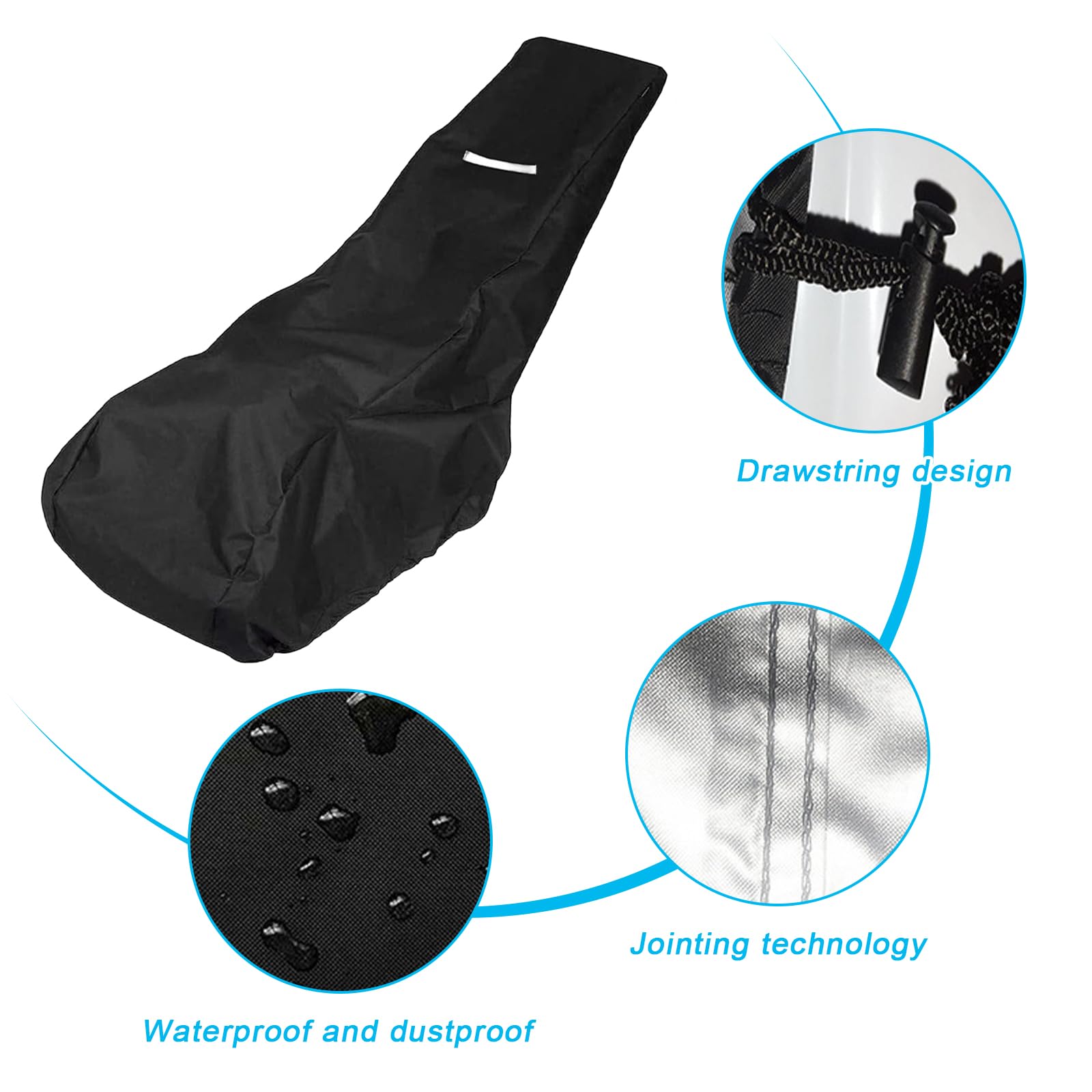 SUNOYA Cubierta Protectora para Cortacésped una Funda para Cortacésped con Colsa de Almacenamiento, Funda para Cortacésped, Cubierta para Cortacésped, para Cortacésped al Aire (195 x 108 x 66cm)