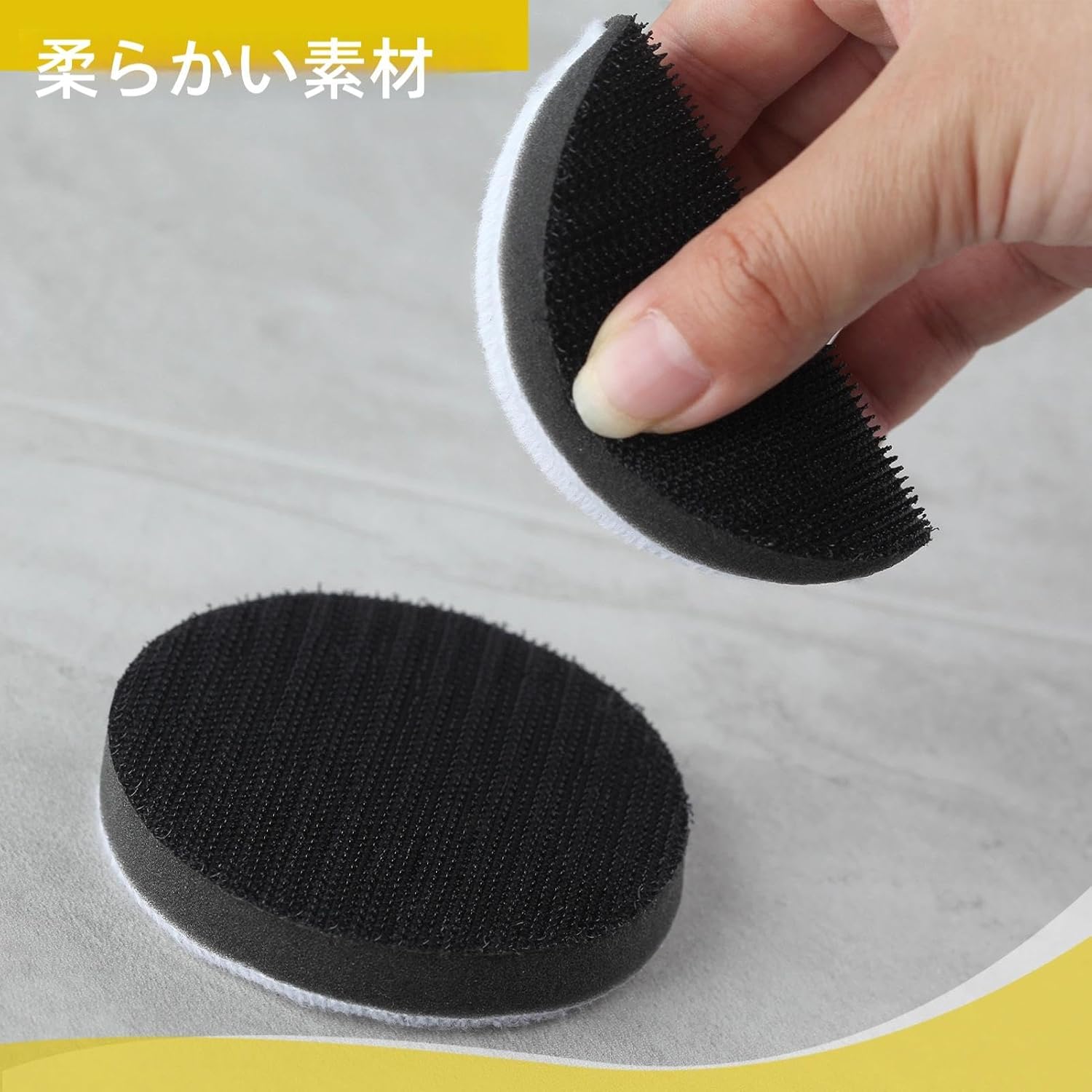 5 Pack 3 Inch (75mm) Hook and Loop Soft Foam Buffering Pad No Hole Sponge Cushion Buffer Backing Pad Thick Foam Sanding Pads for Orbital Sander Soft Interface Pad