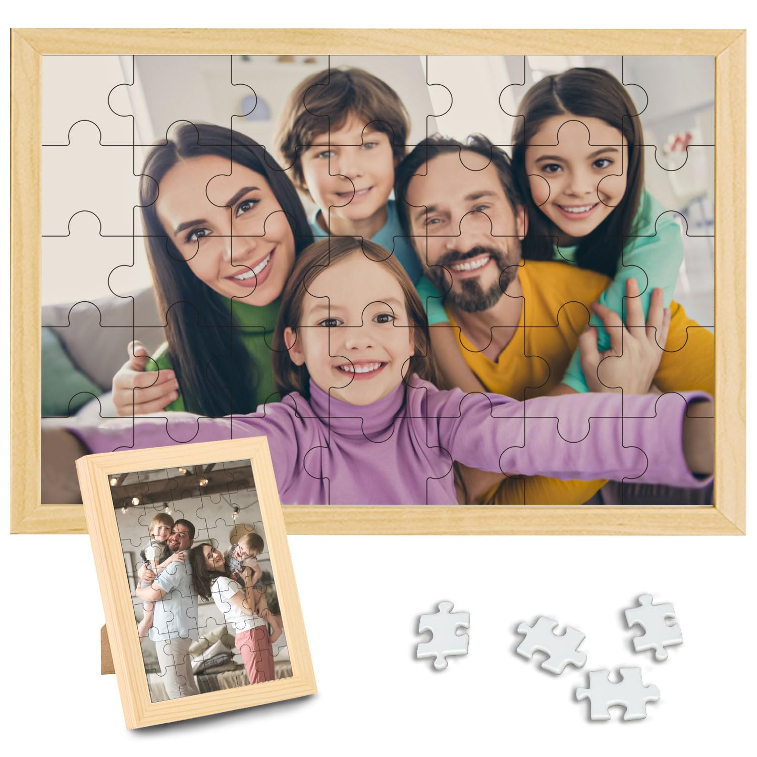 Puzzle Personalizado 35/70/120/200/300/500/1000/1500/2000/3000 Piezas Puzzle Personalizado con Foto Regalos Originales Familiares Parejas