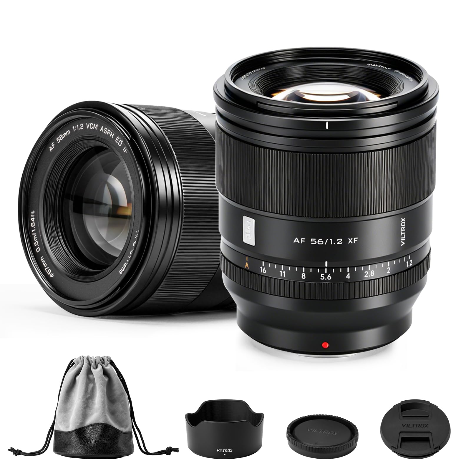 VILTROX 56 mm F1.2 Pro APS-C Obiektyw z automatycznym ustawianiem ostrości do aparatów z mocowaniem X Fuji Standardowy obiektyw z dużą przysłoną Kompatybilny z modelami Fuji X-T1 X-T2 X-T3 X-T4 X-T10