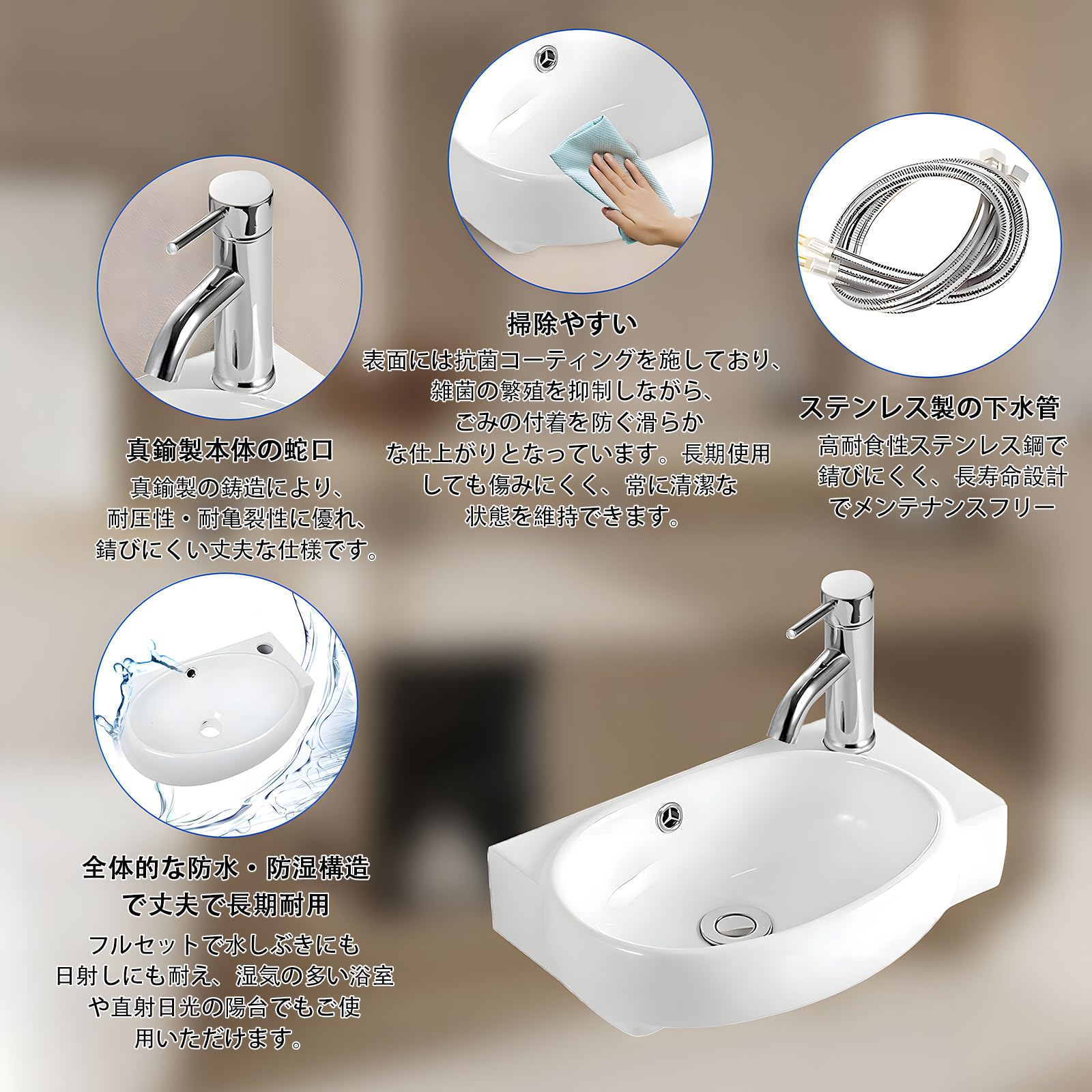 ホーロー　洗面台　手洗い台　真鍮スタンド　アンティーク Vinatge ホーロー洗面器スタンド | トリノス-torinoth- | 新宿区