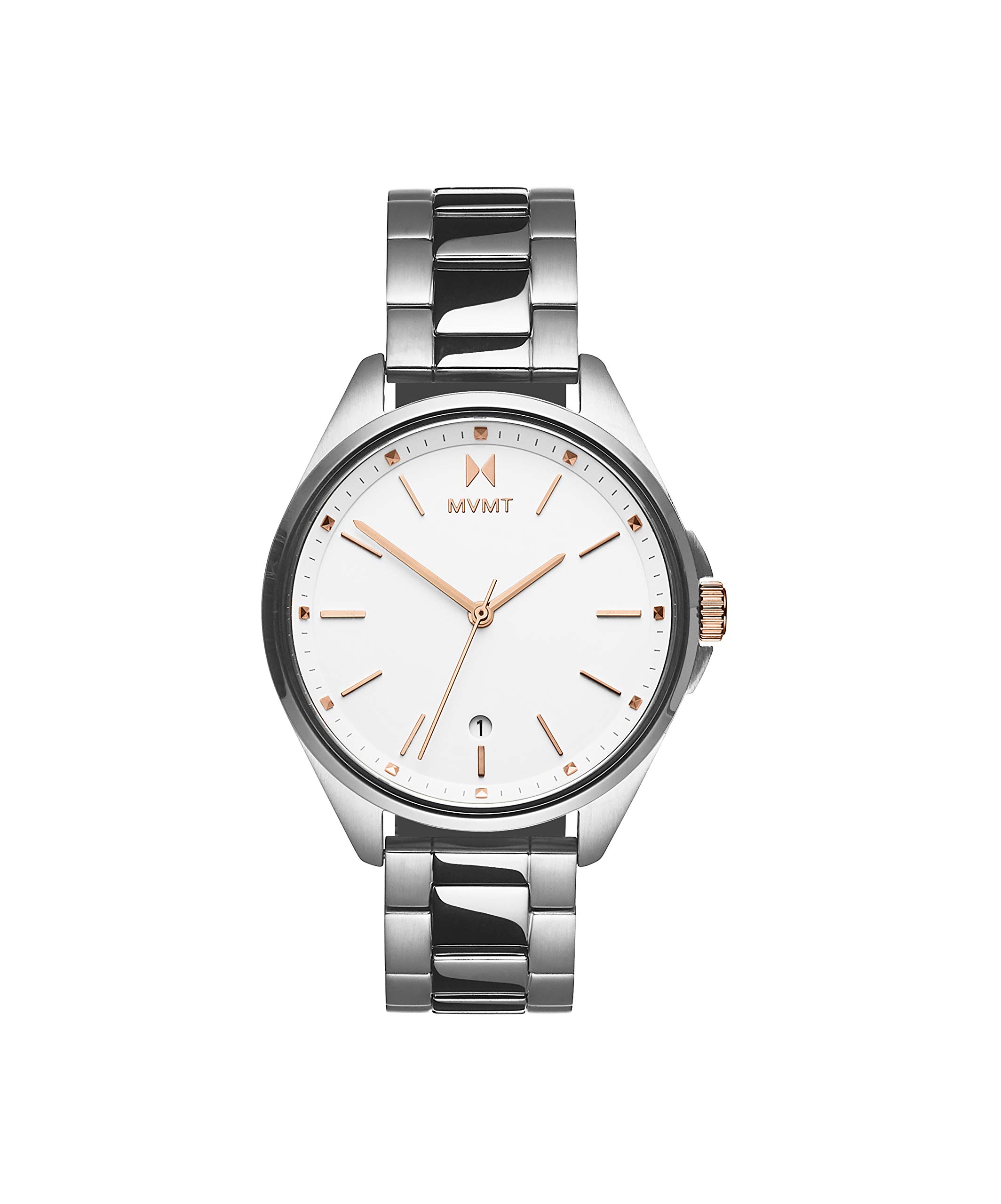MVMT Coronada Qtz Basic Analog Calendar White Round Dial Womens Watch, Stainless Steel Material, Silver Color Band - 28000001-D (B088P1QKSY) Amazon Price History, Amazon Price Tracker