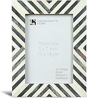 Vista 62 de Marco de fotos chic madreperla hecho a mano vintage 4x6 gris