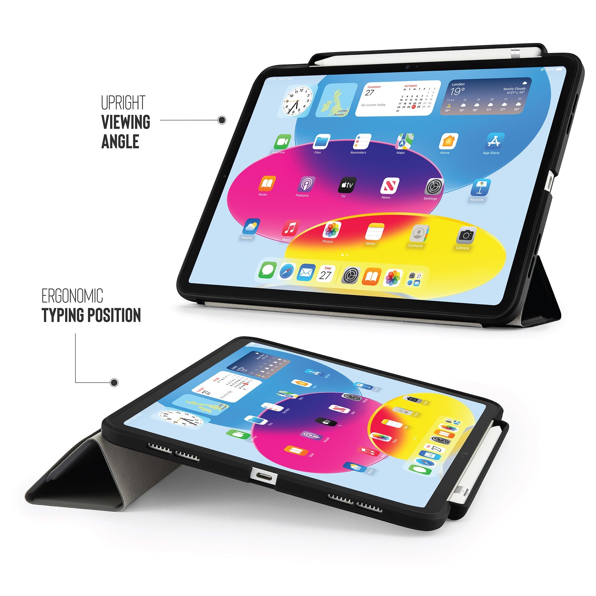 Pipetto P053-49-V Custodia Per Tablet 27,7 Cm (10.9") Custodia Flip A Libro Nero