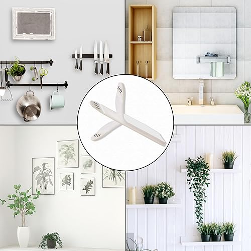 Miniatura 7 de JUNEBRUSHS 48 pares de tiras para colgar cuadros, tiras adhesivas resistentes de 3.7 x 0.8 pulgadas, tiras extraíbles para colgar cuadros, tiras