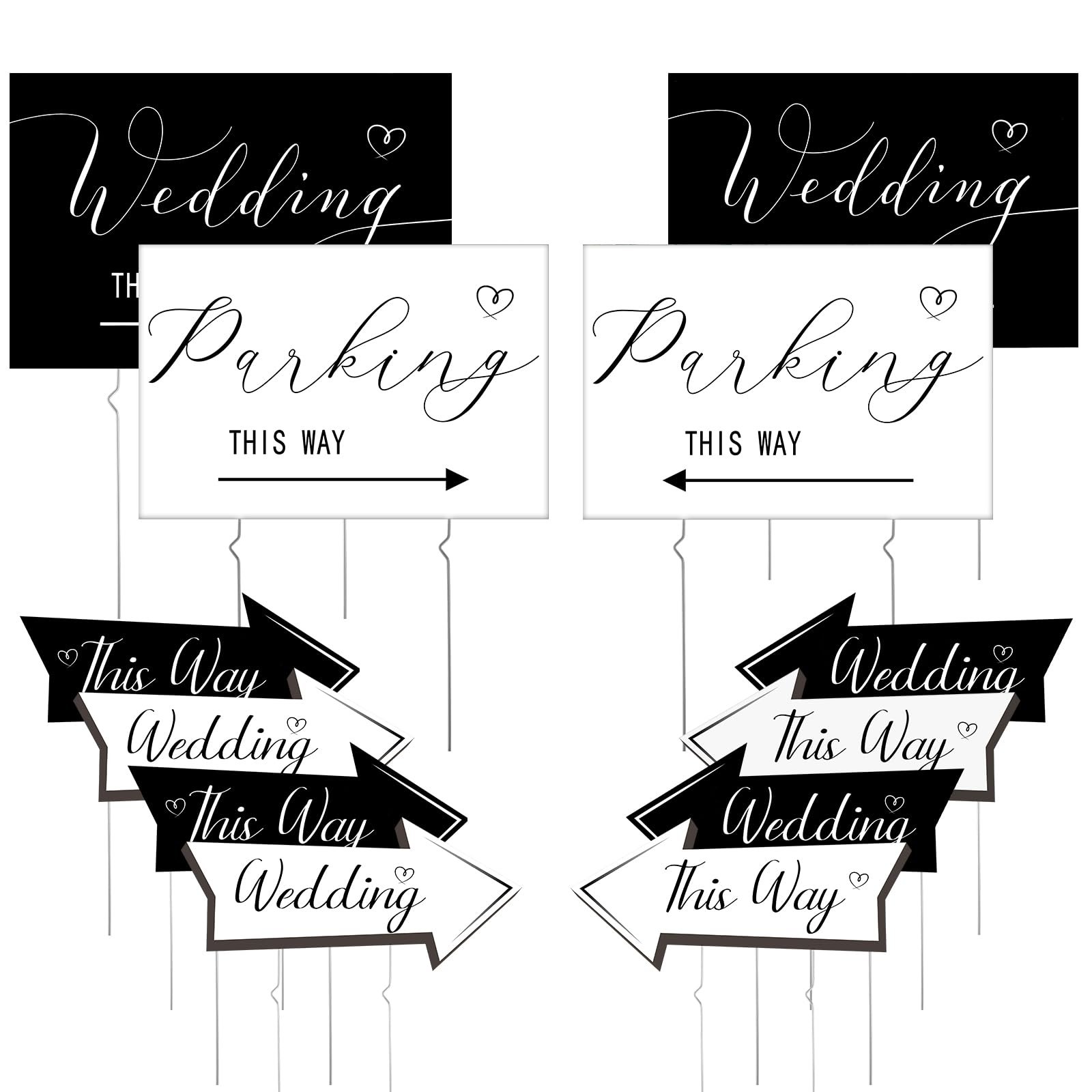 amazon-com-wenqik-10-pcs-wedding-this-way-directional-parking-signs-include-4-square-and-6-arrow-shaped-wedding-directional-parking-road-signs-with-stakes-large-double-sided-stylish-style-patio-lawn-garden for Black And White Free Printable Wedding Signs Amazon.com : Wenqik 10 Pcs Wedding This Way Directional Parking Signs Include 4 Square and 6 Arrow Shaped Wedding Directional Parking Road Signs with Stakes, Large Double Sided(Stylish Style) : Patio, Lawn & Garden for Black And White Free Printable Wedding Signs