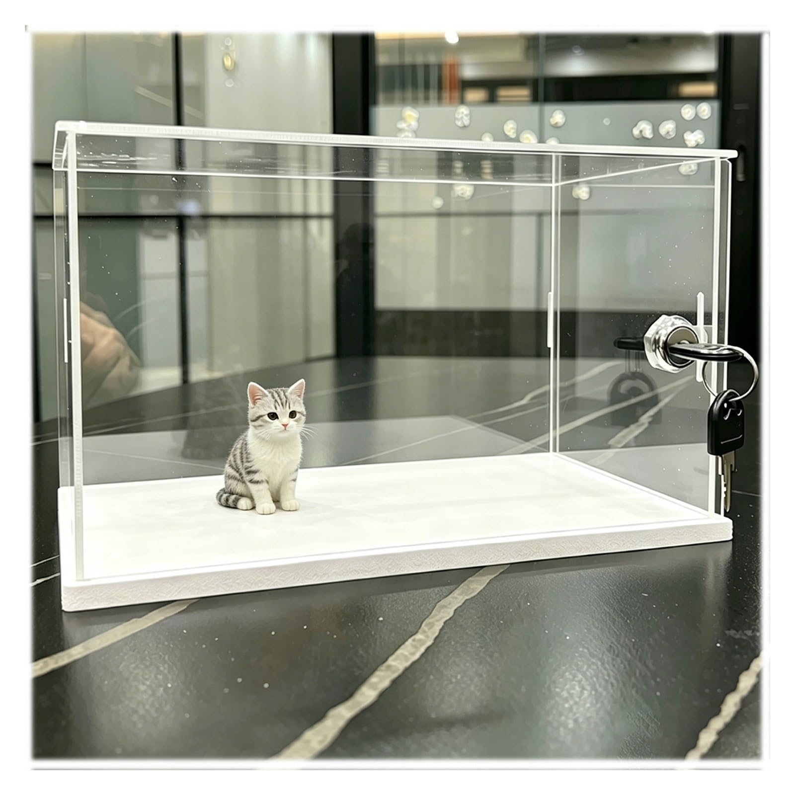 Teca Plexiglass Custodia Protettiva da Collezione in Acrilico, Trofei/Souvenir/Regali Vetrina E Scatola di Presentazione in Acrilico Trasparente(18x12x18/45x30x45cm)