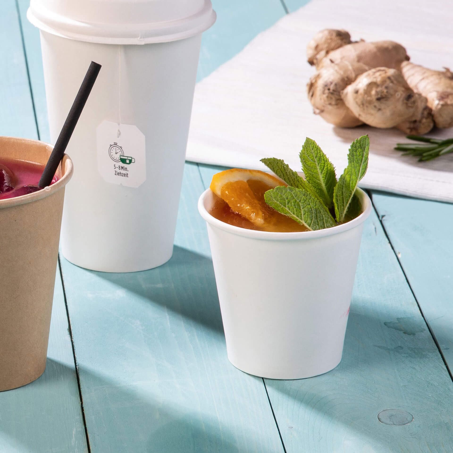 BIOZOYG Vaso hecho de cartón orgánico I vajillas desechables vaso de beber taza hecho de papel taza compostable y vaso biodegradable Iblanca, no impresa 1000 unidades 50 ml 2 oz