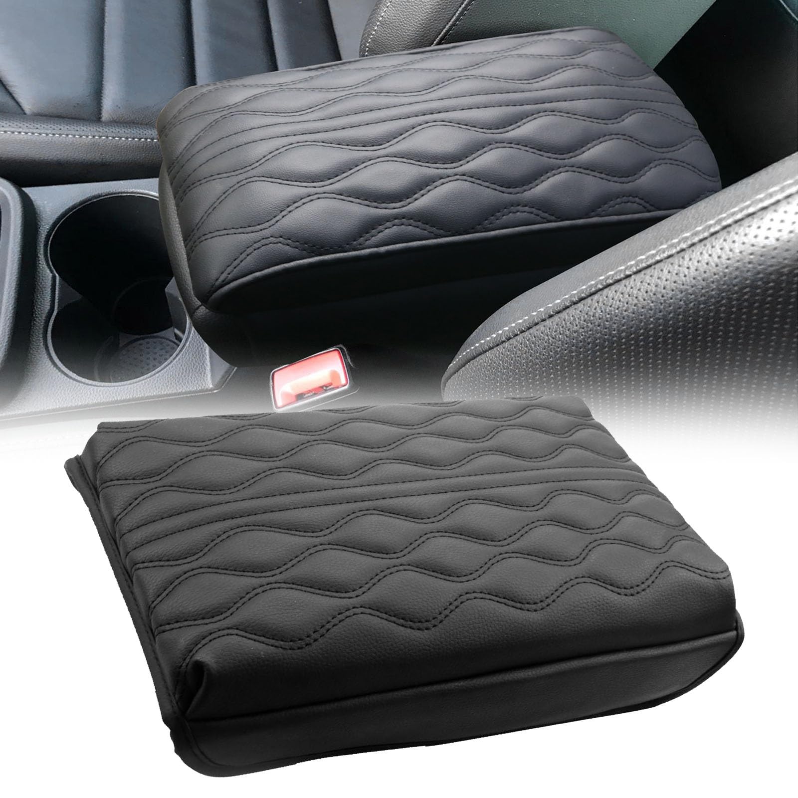 Cubierta Protectora De La Caja del Reposabrazos del Control Central del Coche para Seat para Ateca 2016 2017 2018 2019 2020 2021 2022 Accesorios Interiores
