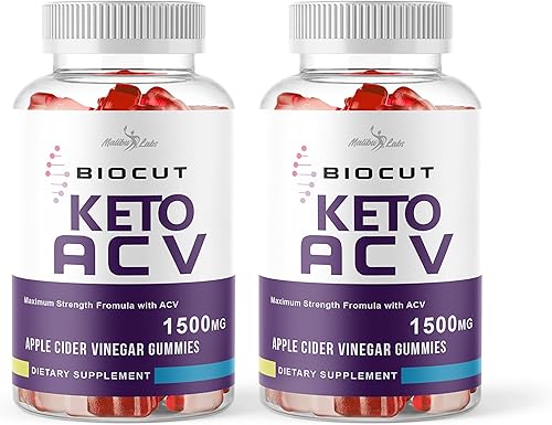 Malibu Labs BioCut ACV - Gomitas de vinagre de sidra de manzana cetosis de vinagre de sidra de manzana nueva fórmula fuerte de liberación prolongada