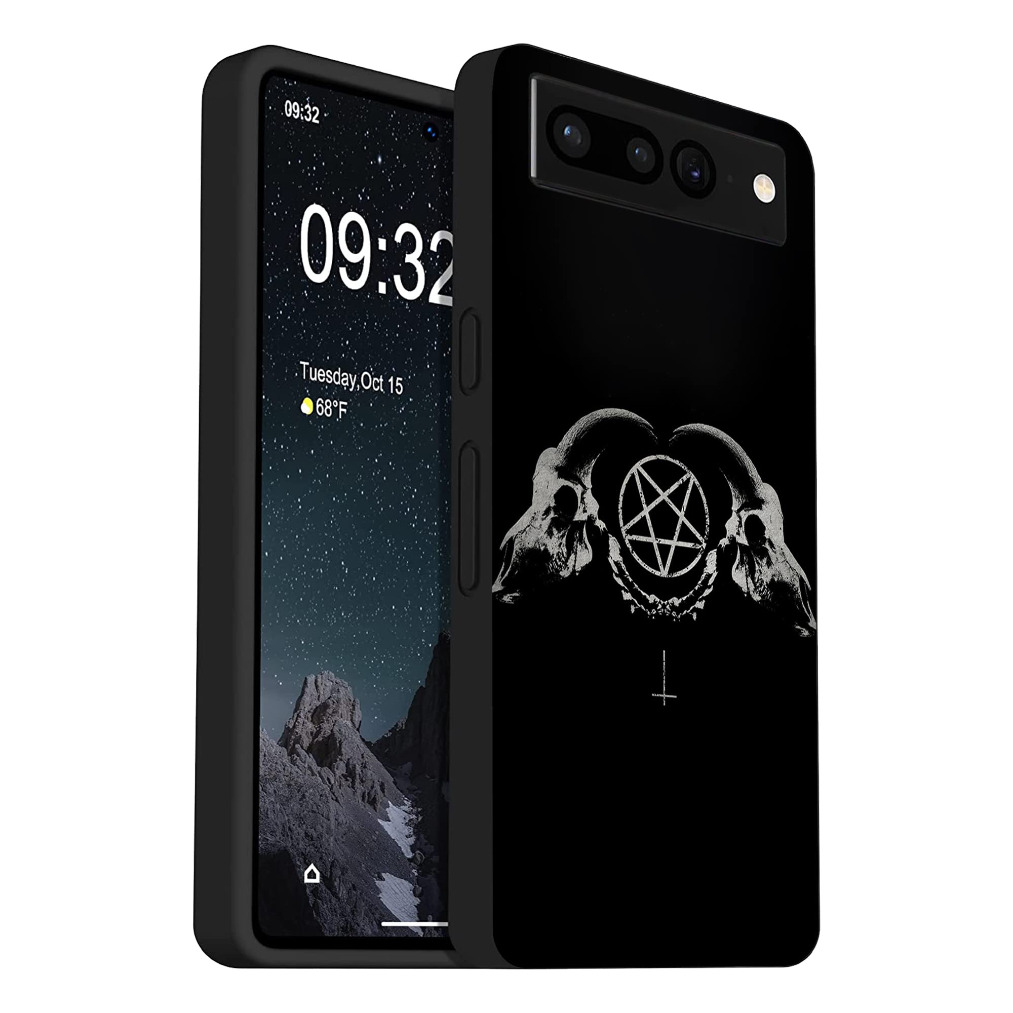 Compatible with Google Pixel 7 Pro Case, Mystical Rituals Satanic Symbols Case with Design for Girl Women, Flexible TPU Shockproof Protective Case