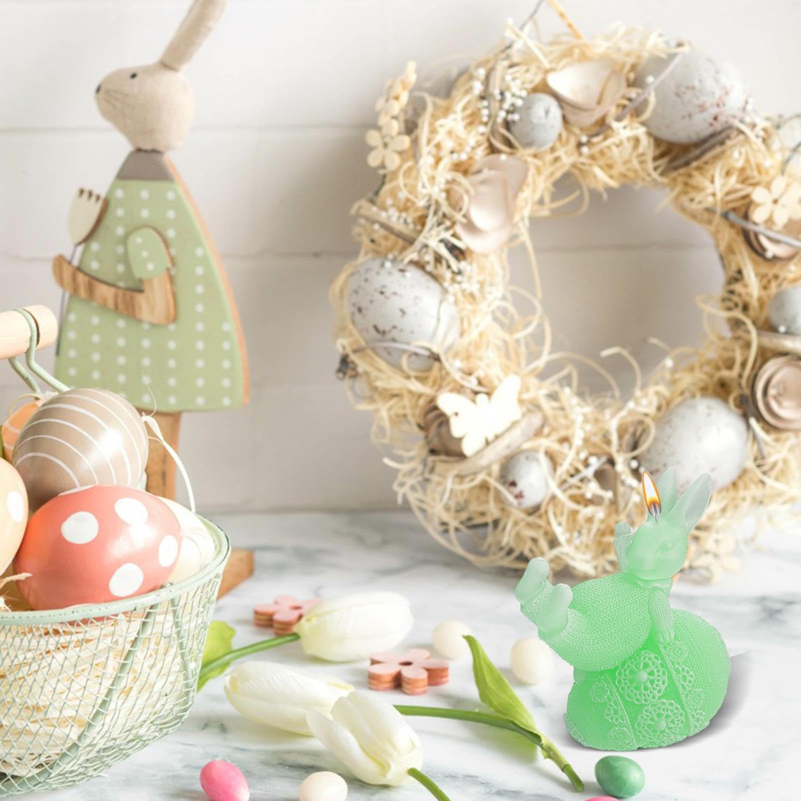 Set Di 3 Stampi In Silicone Per Pasqua A Forma Di Coniglio – 3D Per Cioccolato, Candele, Sapone, Resina – Fai-da-te E Decorazioni Pasquali