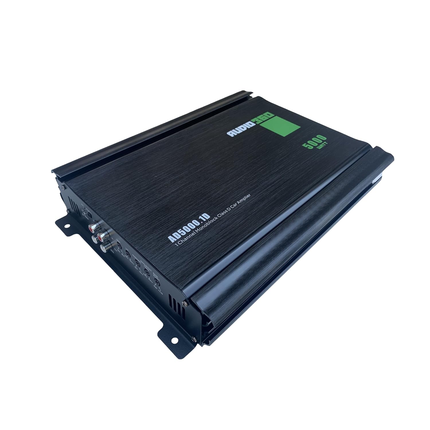 Audio360 AD5000.1 Monoblock Car Audio Amplifier, 5000W Max Power, Compact Class D 1-Ohm Stable Subwoofer Amp with 90dB SNR, Clean Deep Bass Output